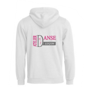 Sweat blanc floqué canva