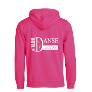 Sweat cerise floqué canva