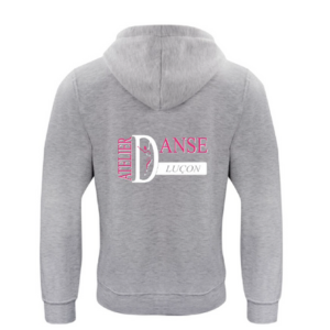 Sweat gris floqué canva